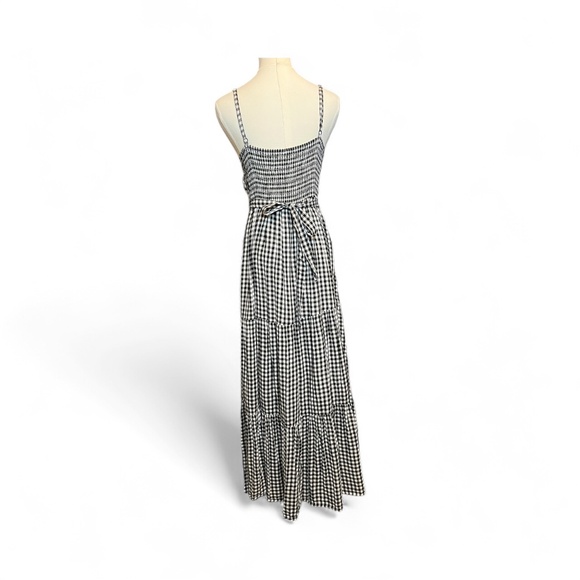 🖤🤍 EUC OLD NAVY Black & White Gingham Maxi Dress | Sz S Tall - Picture 4 of 9